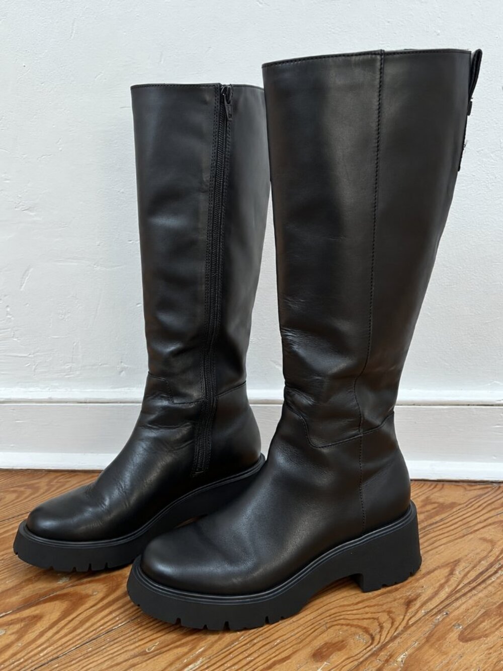 Camper MILAH Tall Leather Black Boots 39